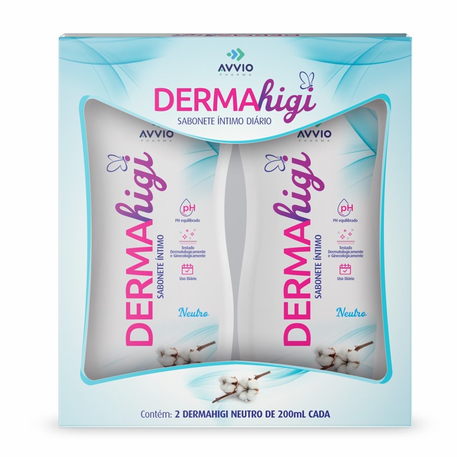 DermaHigi Sabonete Íntimo Diário Neutro 2x200ml