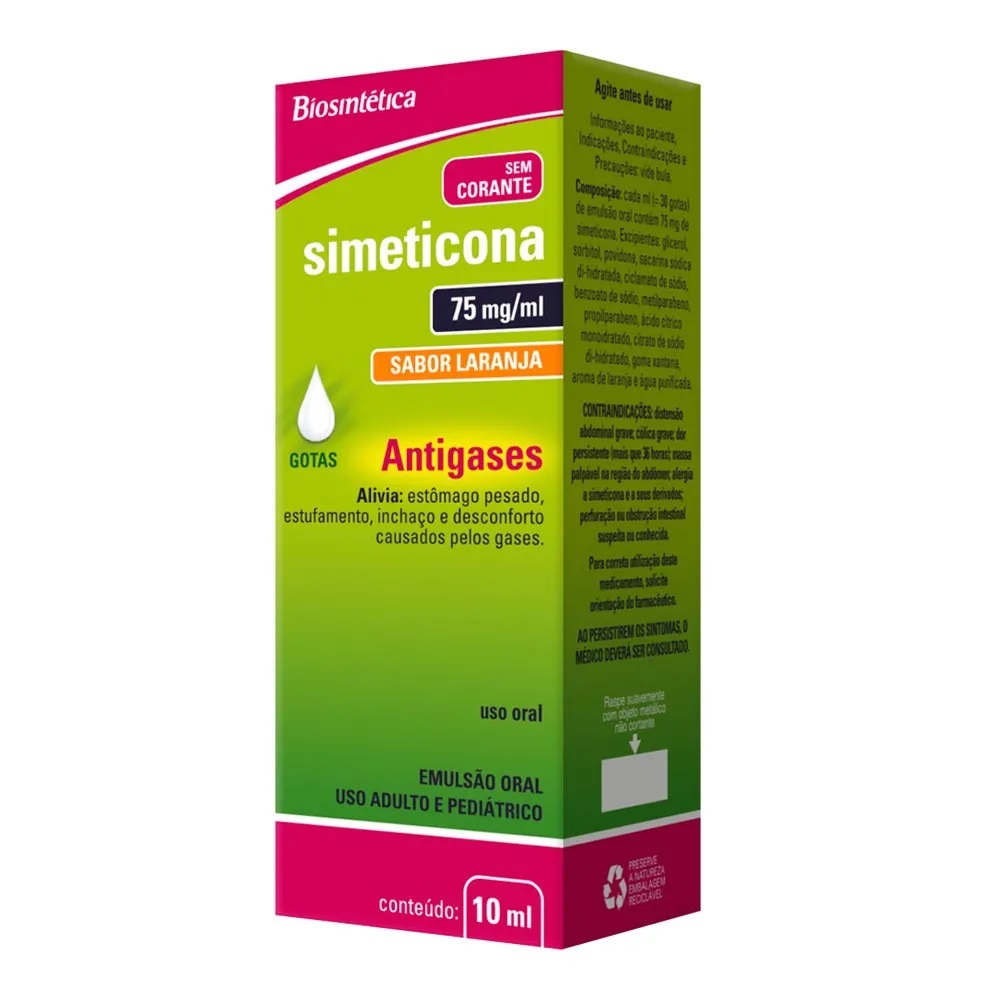 Simeticona 75mg/ml Sabor Laranja